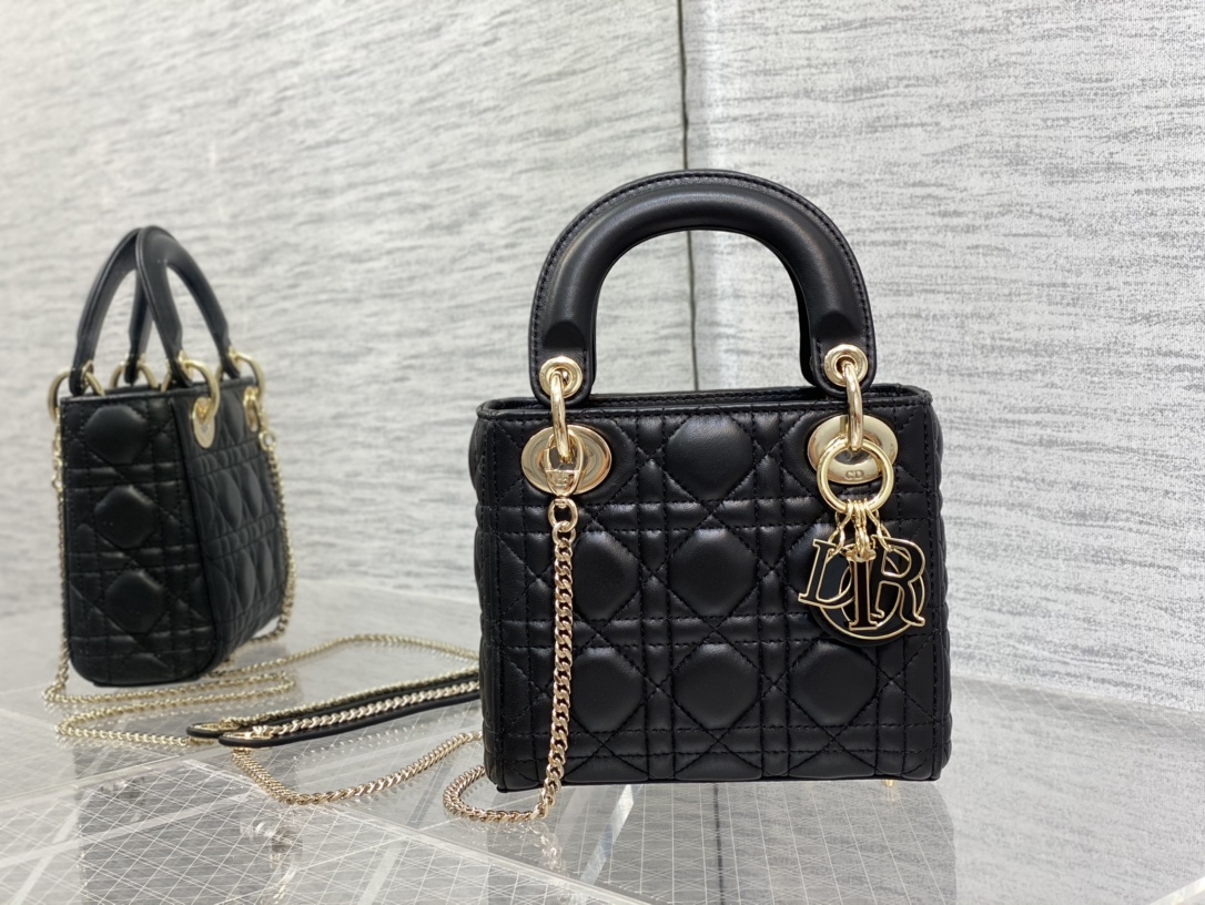 Mini Lady Dior Bag Black Cannage Lambskin